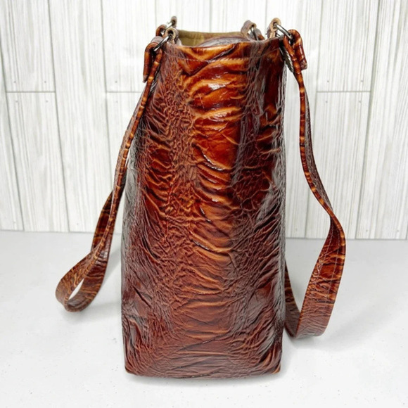 Bamzi Bag Leather‎ Embossed Tote Bag Pockets - Picture 4 of 15